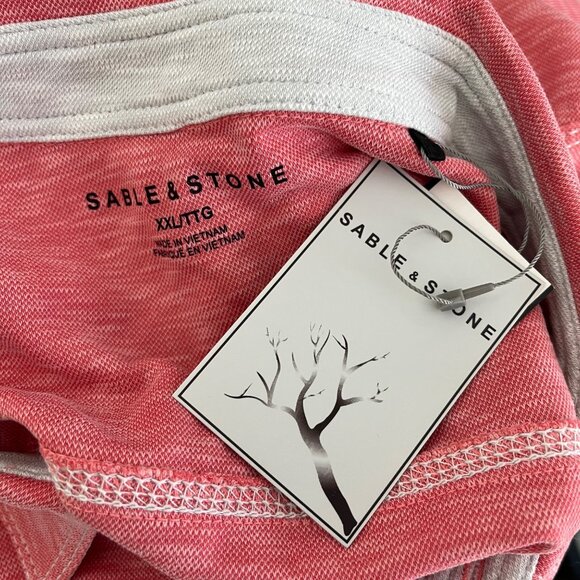 Sable & Stone Mens Red Polo Shirt XXL‎ Modal & Polyester Blend - Picture 3 of 4